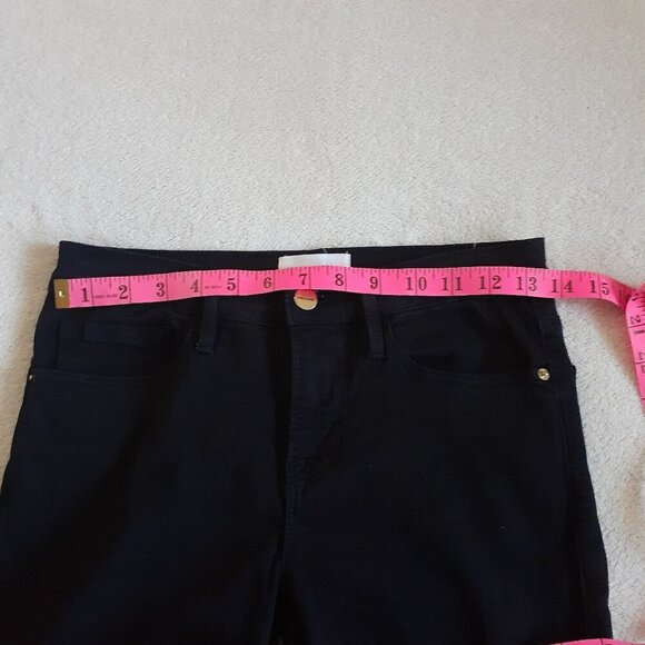 Frame Women's Size 26 Black Film Noir Le Skinny de Jeanne Crop Jeans - Picture 13 of 16